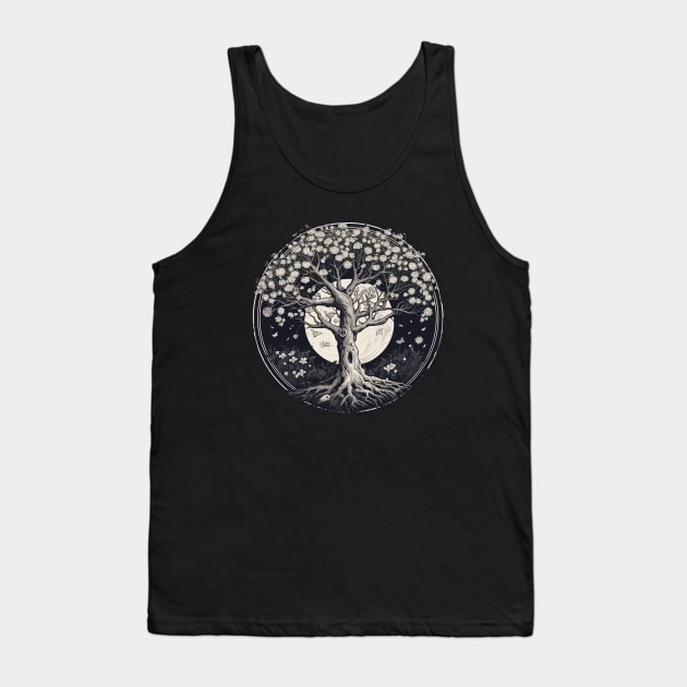 White Tree of Life Tank Top by erzebeth